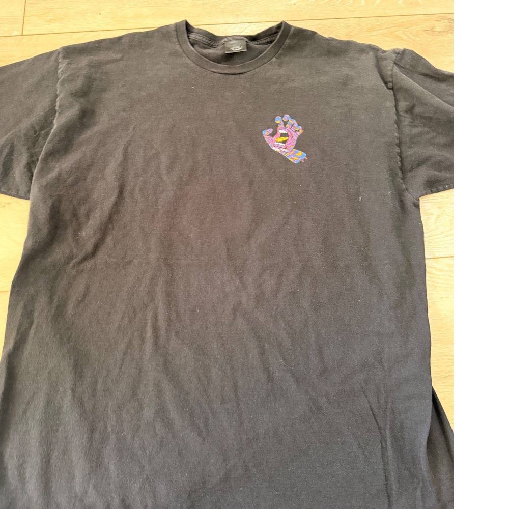 Santa Cruz Screaming Hand Graphic T-Shirt Mens 2XL Black Psychedelic Skate 257